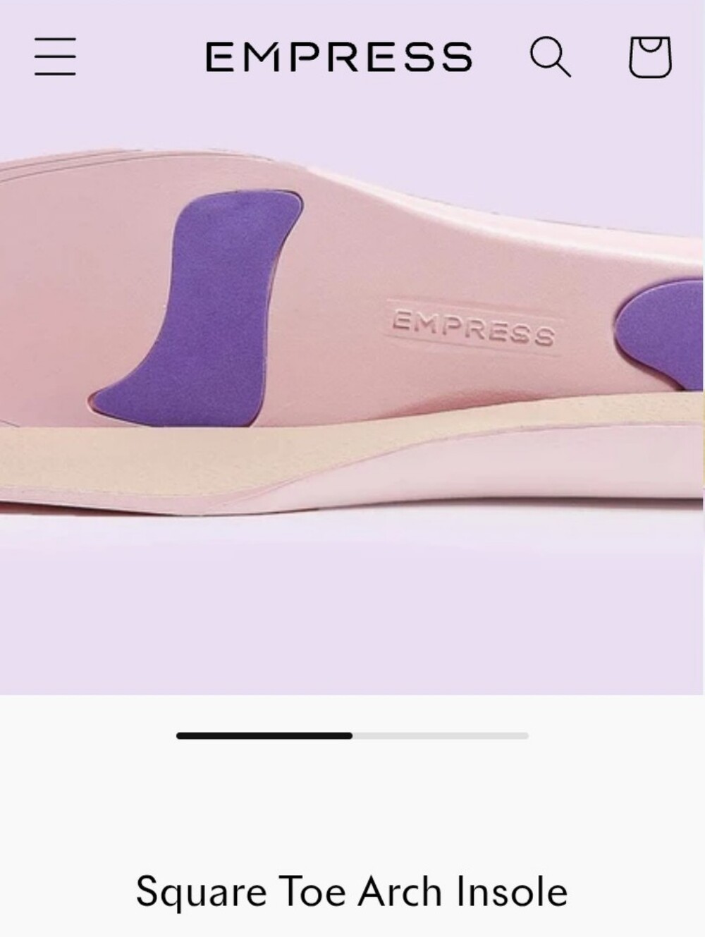Empress square toe shoe arch support insoles Size 40-41